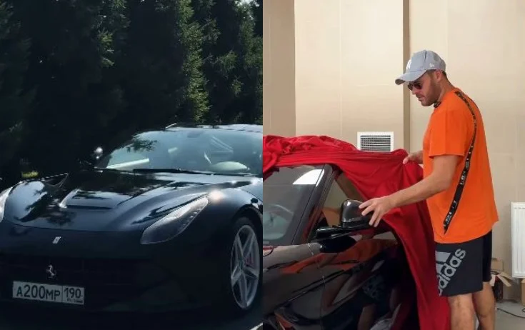 Emin yeni Ferrari sini nümayiş etdirdi Video