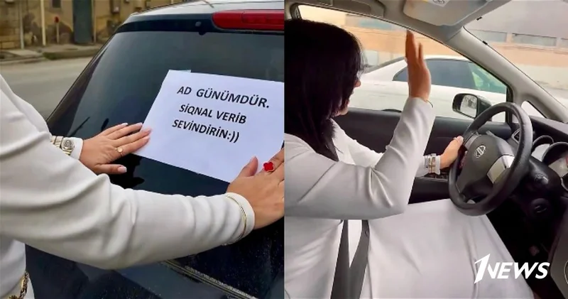 В Баку женщина спровоцировала массовое нарушение правил дорожного движения ради поздравлений ВИДЕО