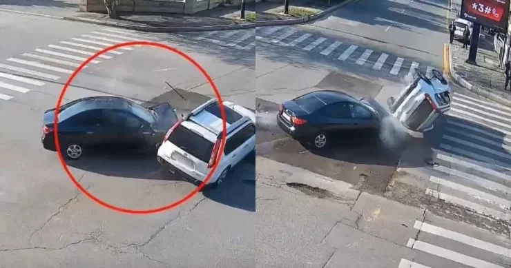 Проезд на красный закончился аварией ВИДЕО