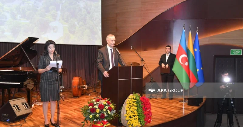 Litvanın müstəqilliyinin 108 ci ildönümü münasibətilə tədbir keçirilib FOTO
