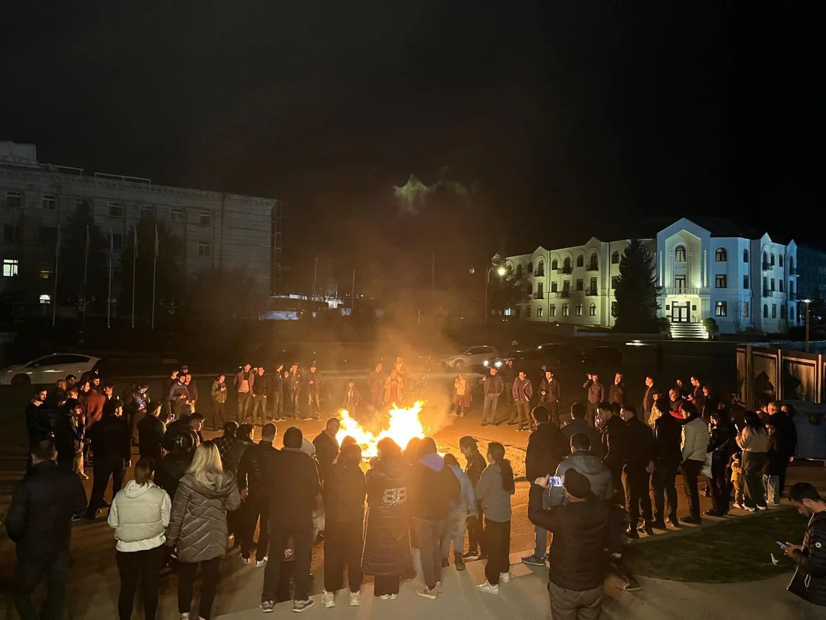 Xankəndidə Yel çərşənbəsi qeyd edilir, tonqallar yandırıldı FOTO