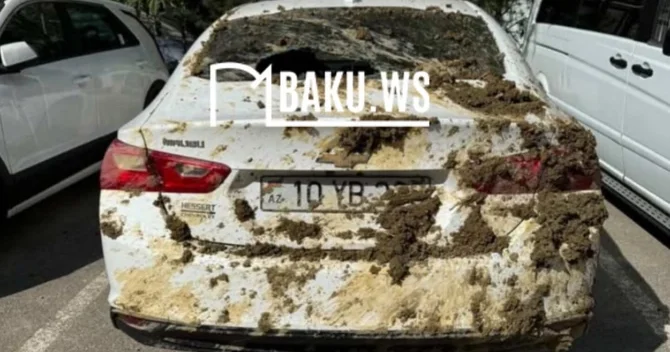 Bakıda torpaq sürüşməsi olub, avtomobillərə ziyan dəyib