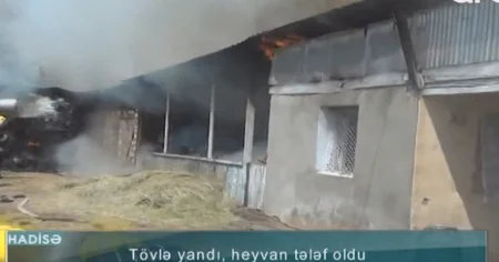Bir gecədə yanğın baş verdi, əmlakı məhv oldu