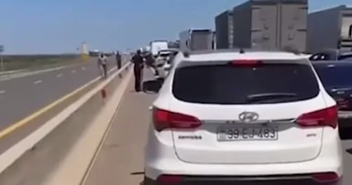 Bakı Masallı yolunda tıxac yarandı VİDEO