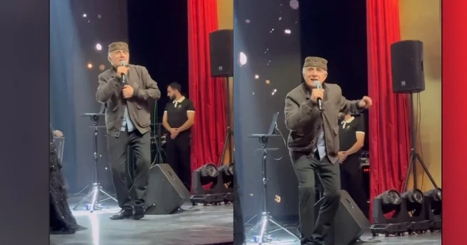 Alim Qasımov toyda rep dedi