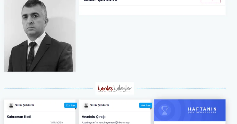 Sabir Şahtaxtının hekayəsi “Kardeş kalemler”də