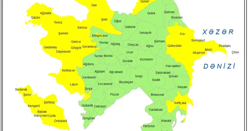 Küləkli hava şəraiti ilə bağlı sarı xəbərdarlıq verilib