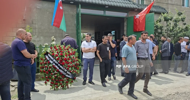 Azov dənizində gəmiyə dron hücumunda həlak olan Fuad Orucov Xaçmazda dəfn edilib FOTO