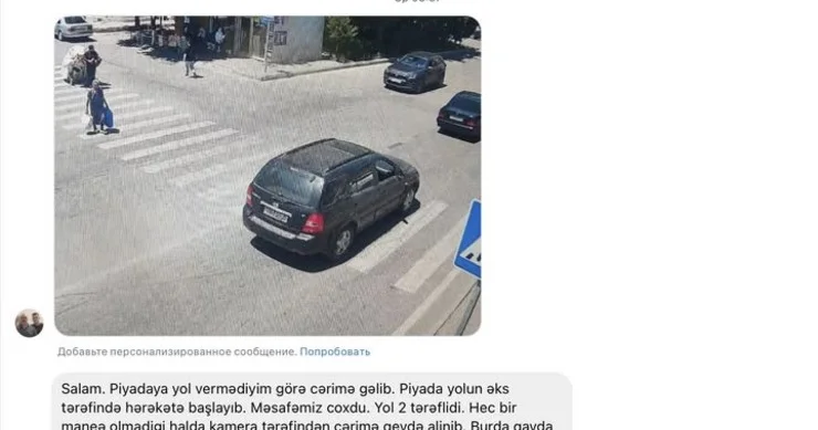 Piyadaya yol vermədi, 50 manat cərimələndi Bəs qanun nə deyir?