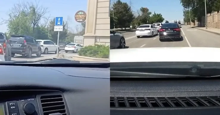 İNDİYƏ QƏDƏR AVTOBUS KEÇMİR Zolaq çəkildi, tıxac yarandı (VİDEO)
