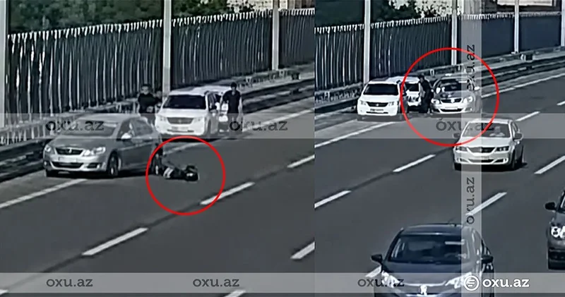 В Баку автомобиль сбил стоявшего у обочины человека ВИДЕО