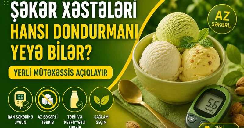 Şəkər xəstələri bu dondurmanı yeyə bilər Yerli mütəxəssis açıqlayıb