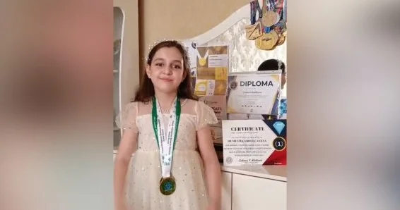 7 yaşında 21 medal qazanan azərbaycanlı şagird FOTO