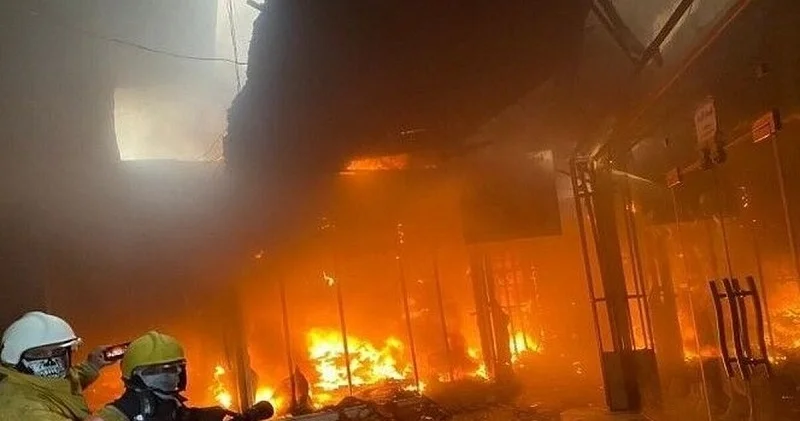 Qəzvində istehsalat müəssisəsində yanğın olub