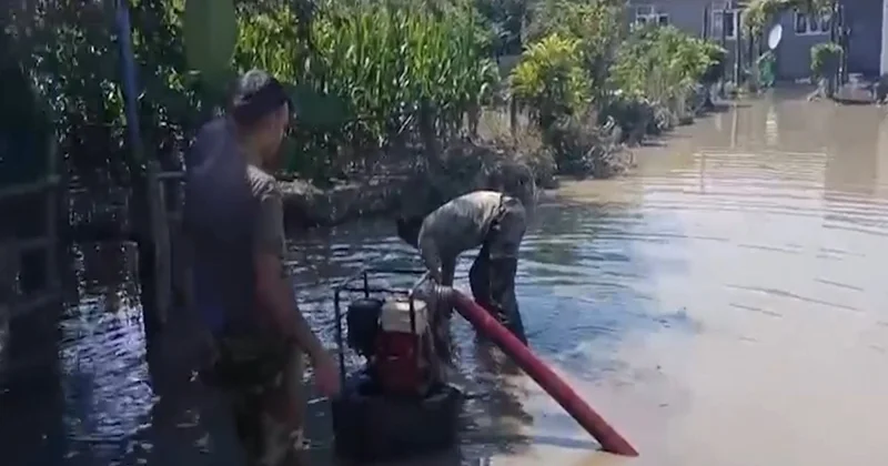 FHN: Balakəndə su dolmuş ərazilərdə tədbirlər fasiləsiz davam etdirilir VİDEO