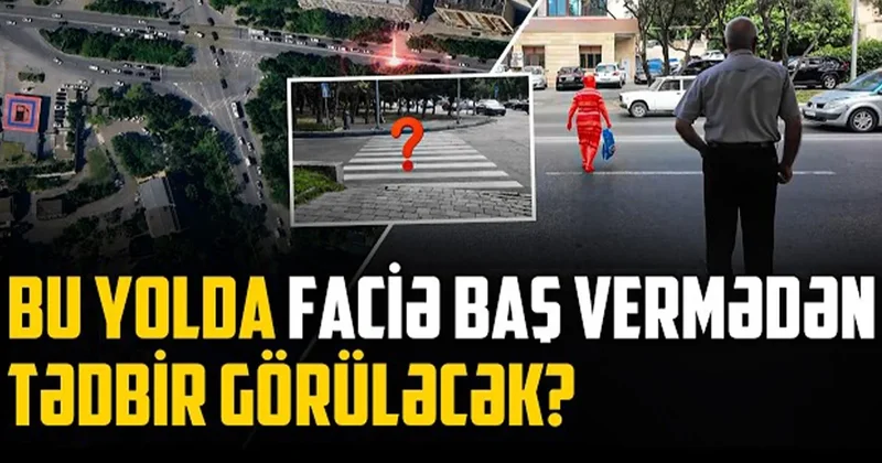 Bakının mərkəzi prospektində təhlükə VİDEO