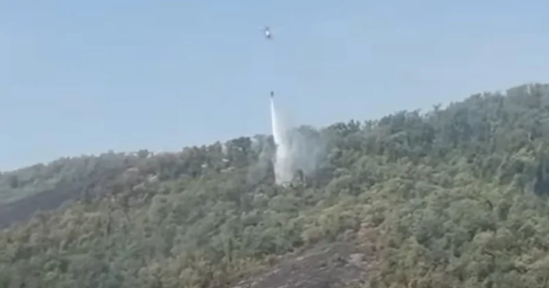 Вертолеты МЧС тушат пожары в Агдере и Зангилане видео