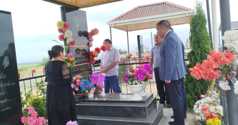 Ağstafa rayonunda vətən müharibəsi şəhidi ilkin bayramovun doğum günündə xatirəsi anılıb