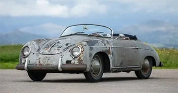 ABŞ da tərk edilmiş 1955 ci ilin Porsche avtomobili tapılıb...