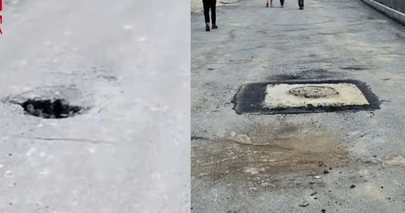 Əhməd Rəcəblidə yeni salınan yol ÇÖKMƏYİB “Həmin boşluq lyuk üçün ayrılmış yerdir” (FOTO)