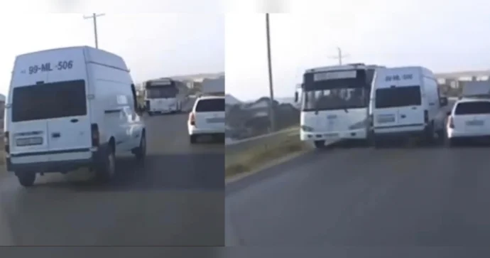 Sürücü yolda qorxulu anlar yaşatdı: Göz görə görə ölümə sürdü VİDEO YENİLƏNİB
