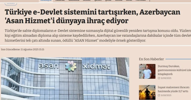 Türkiyə mediası: “ASAN xidmət” keyfiyyətli xidmət modelidir