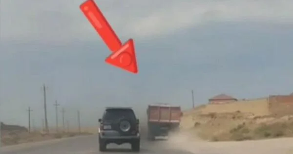 “KamAZ” sürücüsü yolda avtoşluq etdi Anbaan video
