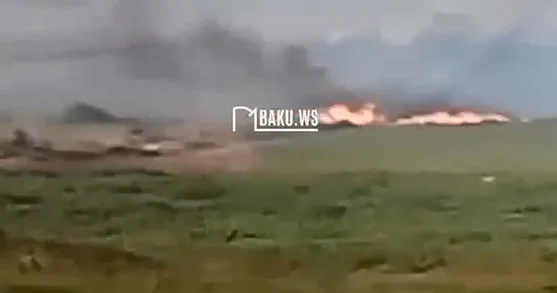 Lənkəranda açıq ərazidə YANĞIN
