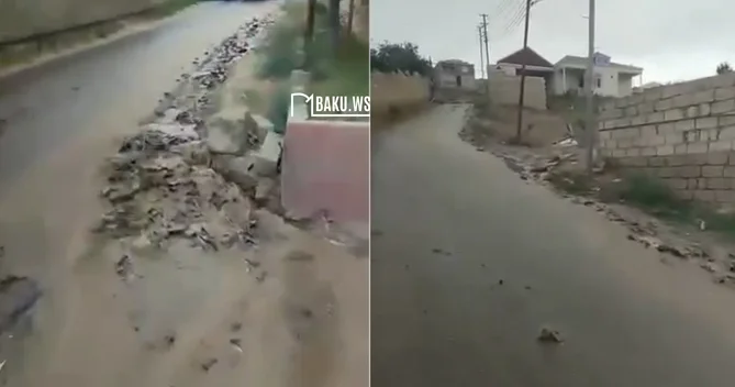 Yuxarı Sulutəpə qəsəbəsində su borusu partlayıb Təmirinə başlandı