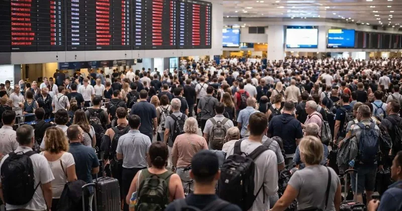 Avropanın hava limanlarında xaos: Sərnişinlər saatlarla növbə gözləyirlər
