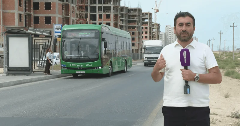 Sürücülər çətin vəziyyətdə: yol dar, hərəkət intensiv VİDEO