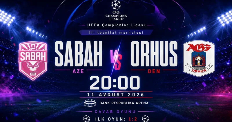 Çempionlar Liqası: “Sabah” bu gün “Orhus”u qəbul edir