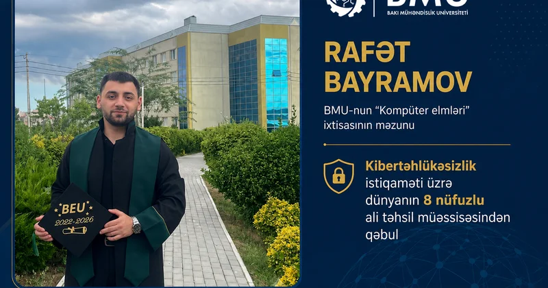 BMU məzunu dünyanın 8 nüfuzlu universitetindən qəbul aldı