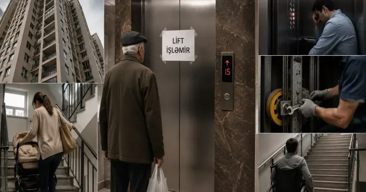 Lift xarabdır, 15 ci mərtəbədə yaşayırsan Yeni binaların köhnə problemləri ARAŞDIRMA