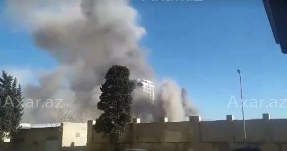 Bakıda bu ərazini tüstü bürüdü Səbəb bilinmir