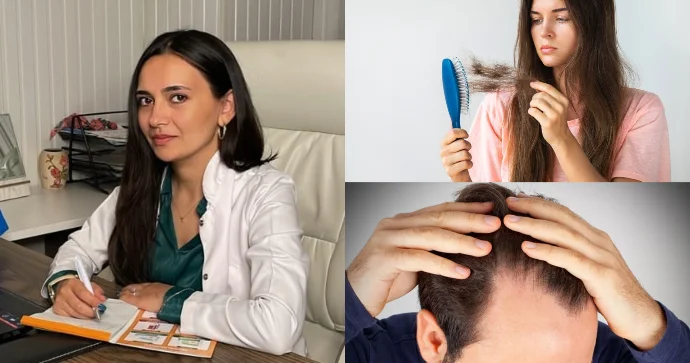 Qanazlığından əziyyət çəkən şəxslərdə saç tökülməsi ola bilər DERMATOLOQ FOTO