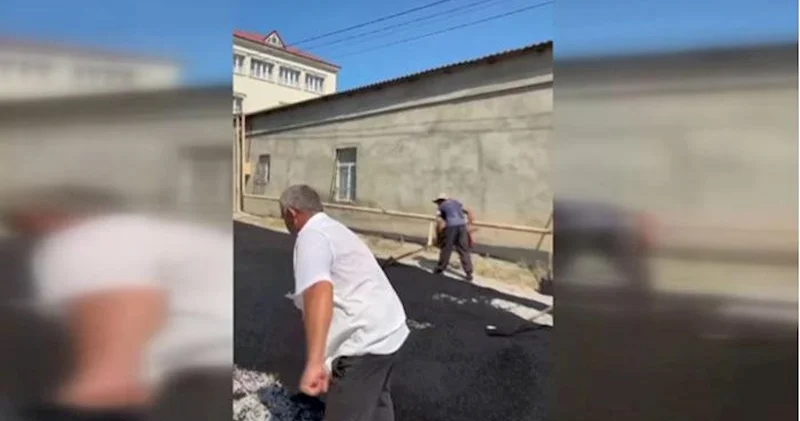Həyat yoldaşını itirdi, ehsan əvəzinə kəndə asfalt çəkdirdi Video