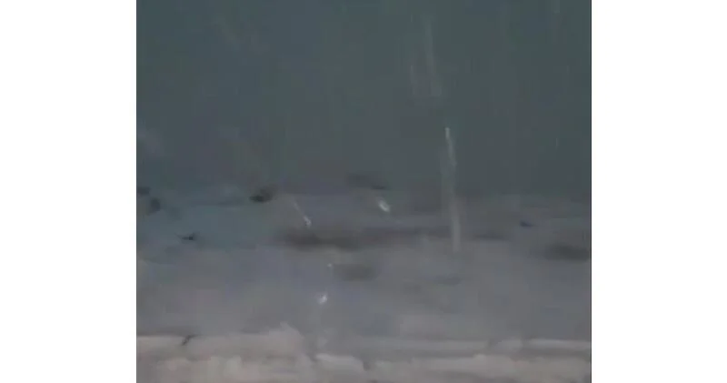 В Лачине выпал снег ВИДЕО