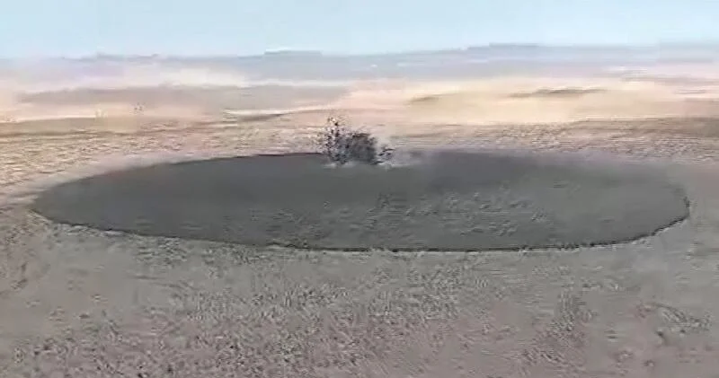 Извержение грязевого вулкана в Баку ведется мониторинг с воздуха ВИДЕО
