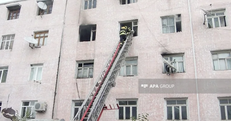 В Сумгайыте произошел пожар, спасены 3 человека