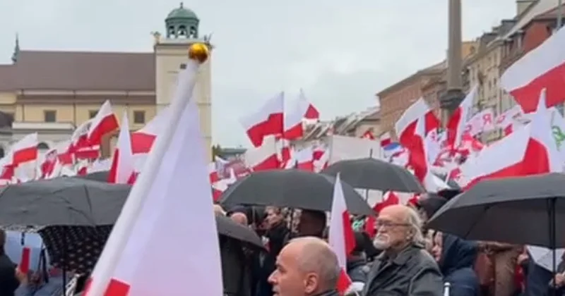 Крупный митинг против мигрантов в Польше ВИДЕО