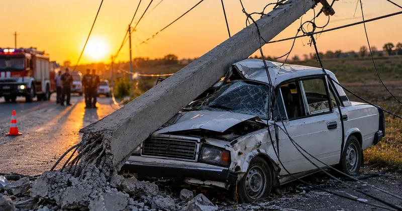 Qəzadan sonra avtomobildən çıxmaq istəyən sürücünü elektrik cərəyanı vuraraq öldürdü