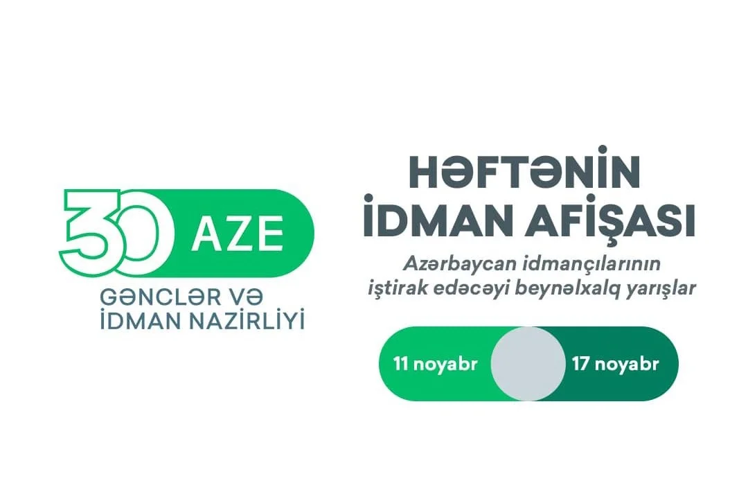 Beynəlxalq yarışlar üzrə HƏFTƏNİN İDMAN AFİŞASI İdman və Biz