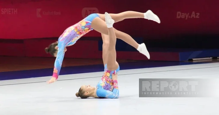 В Гяндже проходит финальный день чемпионата Европы по аэробной гимнастике
