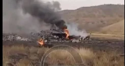 Təyyarənin qəzaya düşdüyü yerdən görüntülər VİDEO