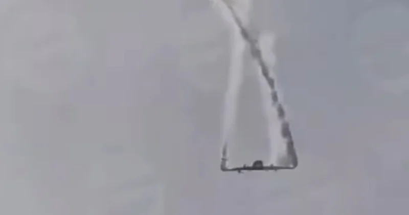 Türkiyə təyyarəsinin yerə düşmə anı Yeni VİDEO