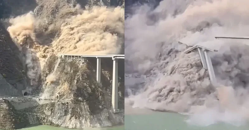 Çində Huntsi körpüsünün bir hissəsi uçub