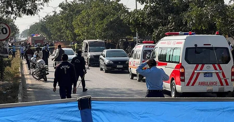 Сильный взрыв у здания суда в Пакистане много жертв ВИДЕО