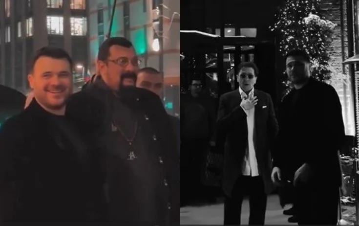 Emin Ağalarov Stiven Siqal və Qriqori Lepslə bir arada Video