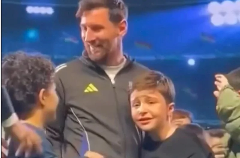 Messi ilə görüşən uşaqların sevinc göz yaşları VİDEO